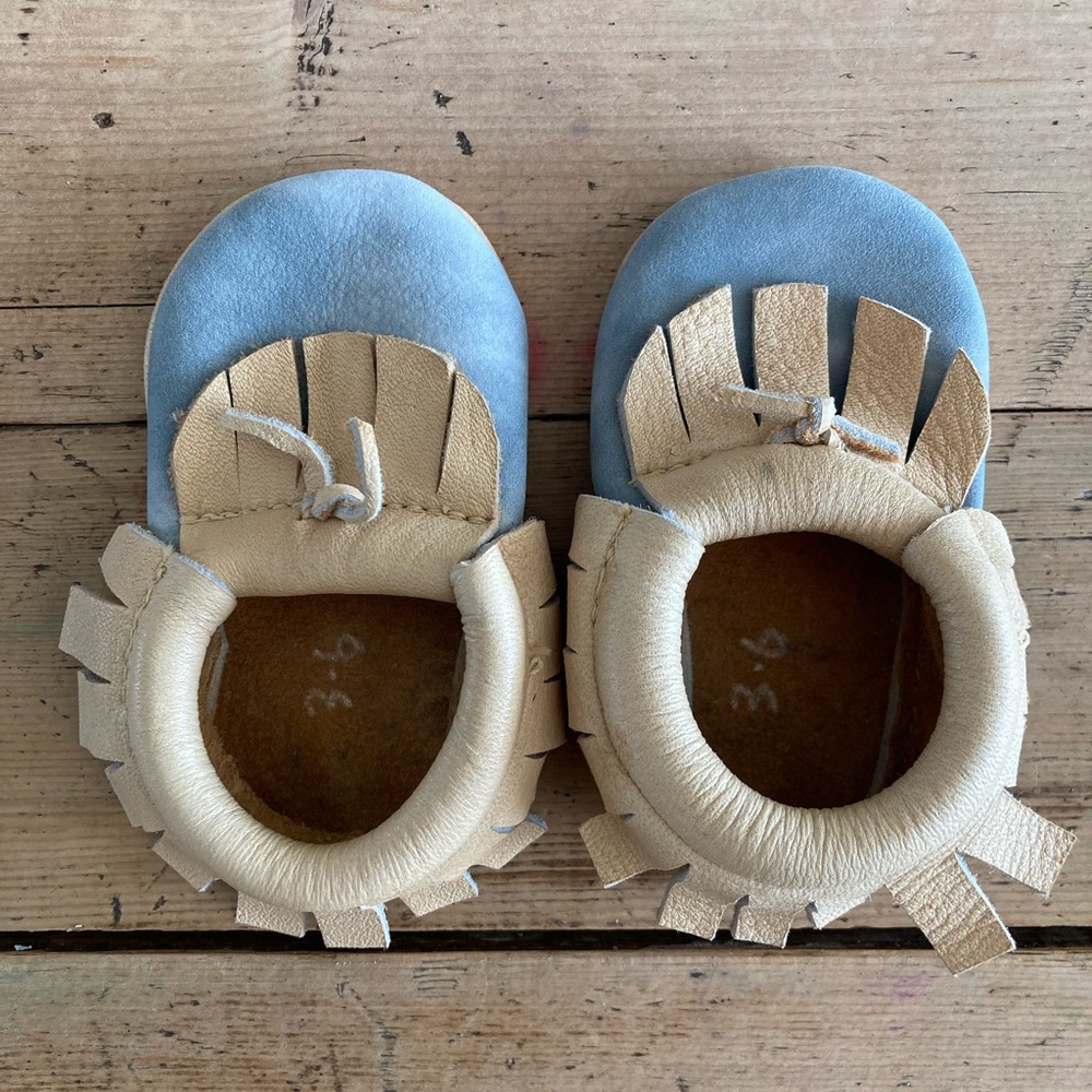 Leather baby mocassins 3-6 month